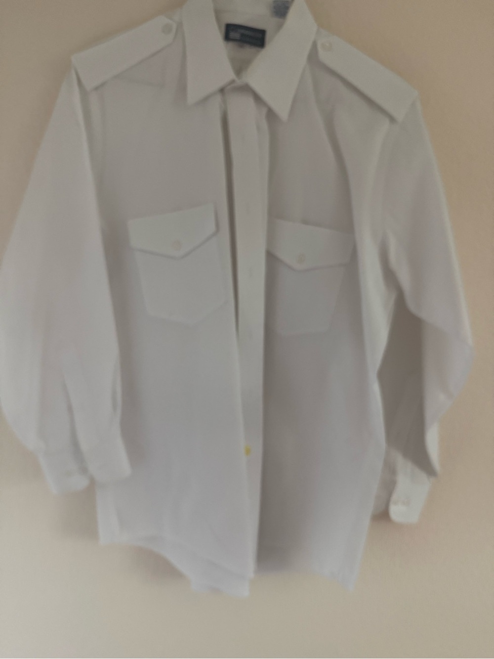 Van Heusen White Dress Shirt with Commander Label